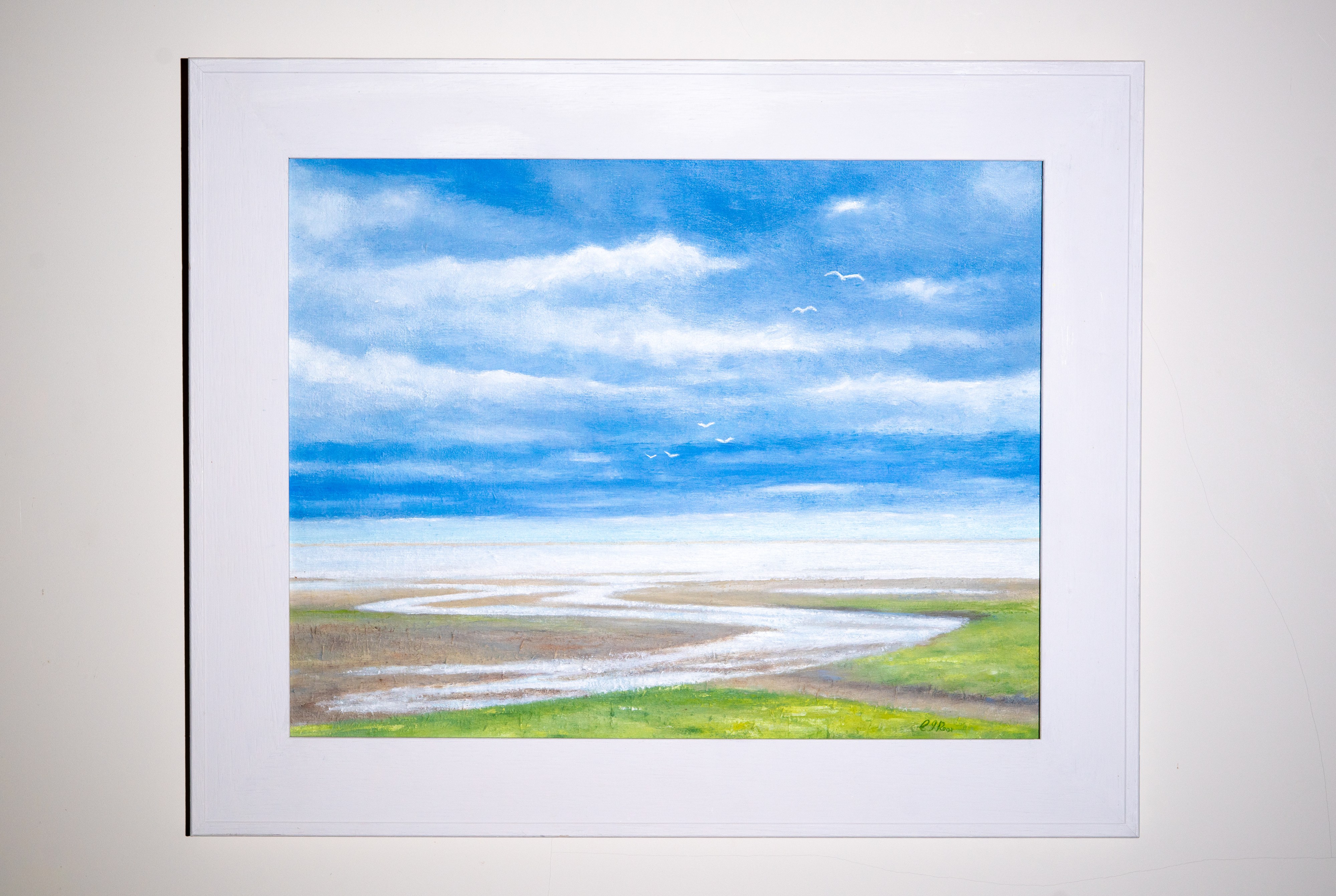 Estuary Sky — framed original